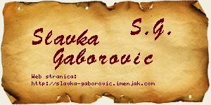 Slavka Gaborović vizit kartica